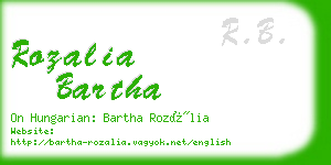 rozalia bartha business card